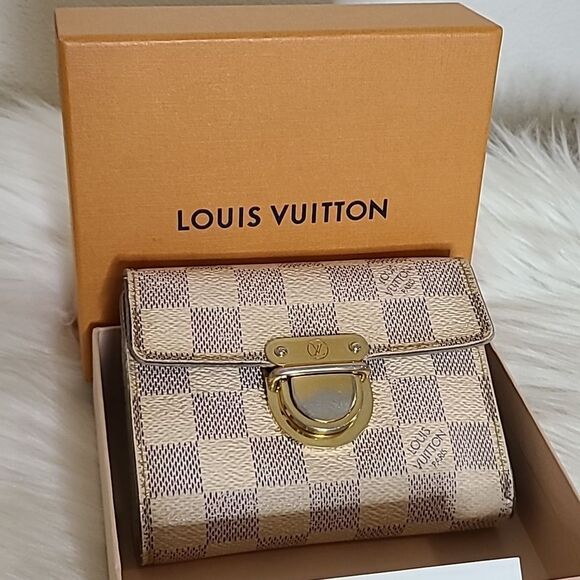 💯 Authentic Louis Vuitton Azur Compact Wallet 🍀 - Picture 1 of 15